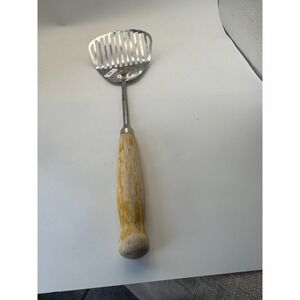 Vintage A&J Kitchamajig Slotted Spatula Multi Tool Wood Handle Made in USA